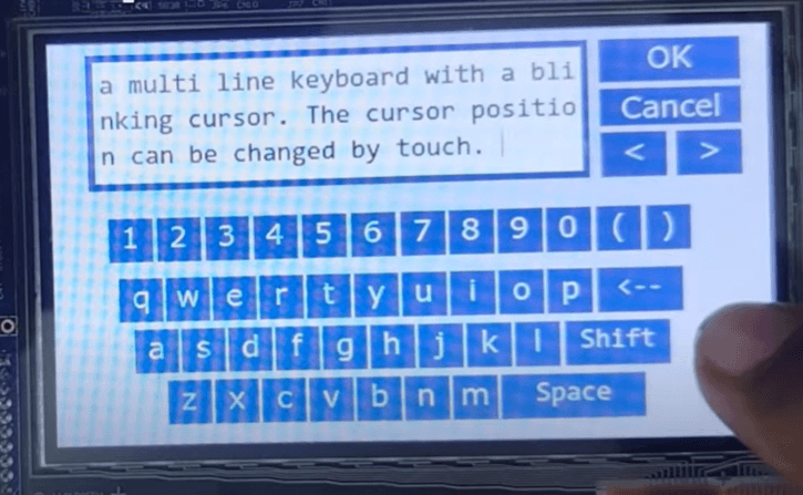 A custom touch Keyboard